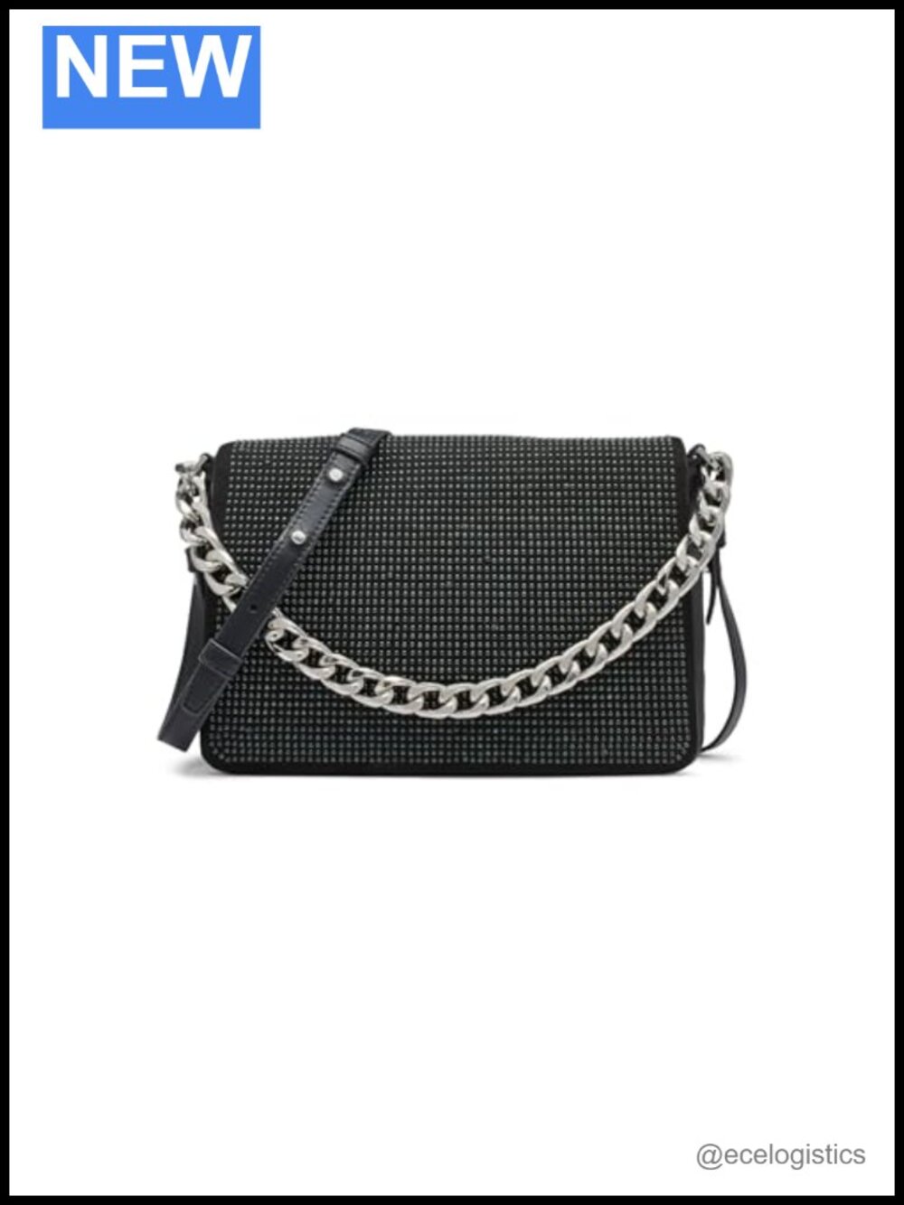 Large Flap Crossbody Messenger Bag Faux Leather Adjustable Strap